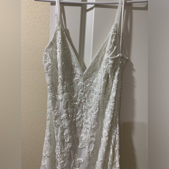 NWOT Lulus Everlasting Passion White SequinBeaded Backless Maxi💍 - Picture 6 of 12